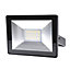 Blooma Weyburn Black Mains-powered Cool white Floodlight 800lm