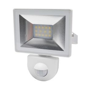 Blooma Weyburn L3291S-W White Mains-powered Cool white Outdoor LED PIR Floodlight 800lm