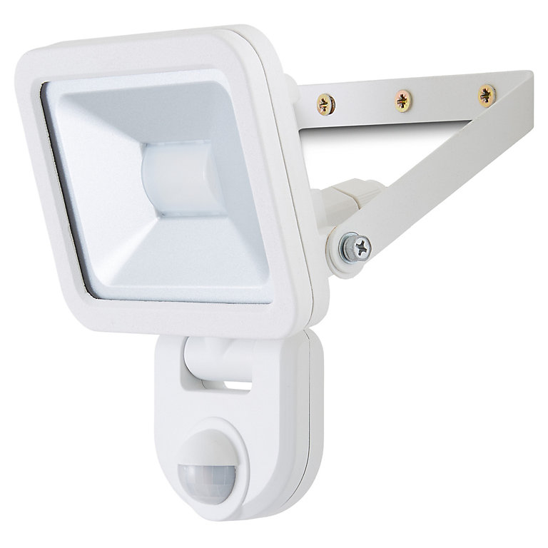 Blooma 2x Blooma Weyburn Gloss White LED PIR Motion sensor Outdoor Wall light 20W New “ 3663602893479 