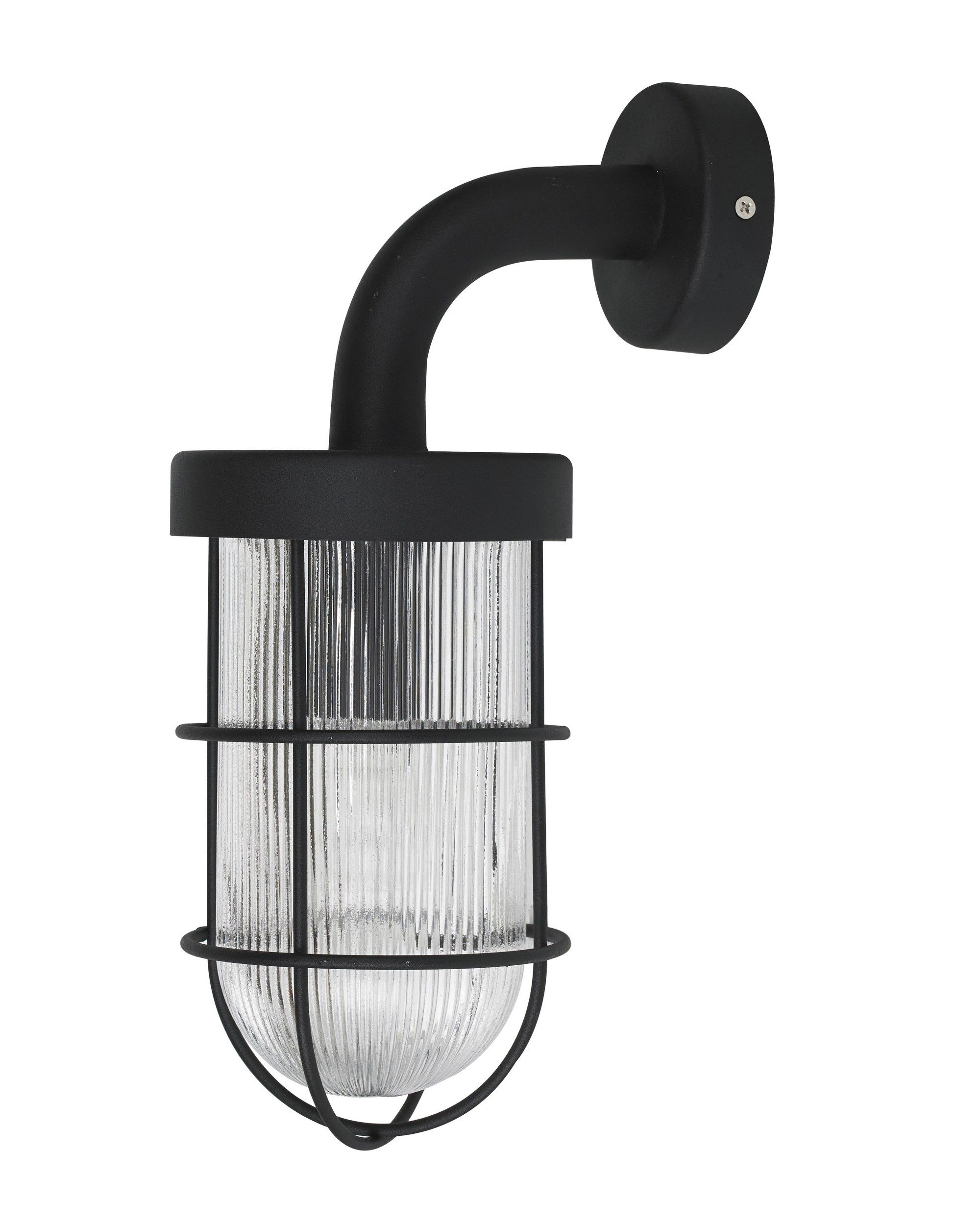 Blooma Yorkton Matt Black Mainspowered Halogen Outdoor Wall light DIY at B&Q