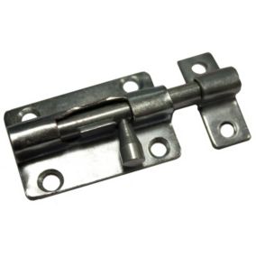 Blooma Zinc-plated Steel Barrel Door bolt (L)64mm (W)15mm