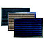 Blue, beige & grey Stripe barrier Door mat, 120cm x 80cm