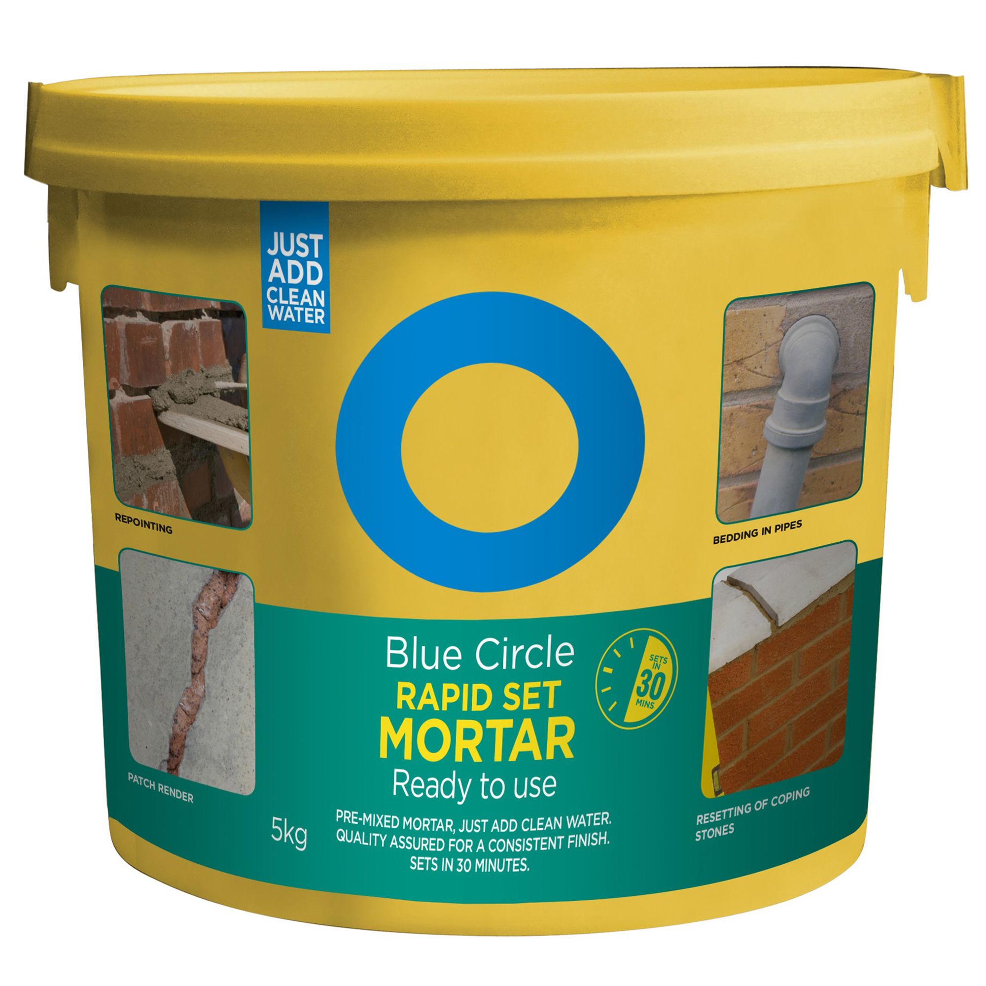 Blue Circle Grey Ready for use Cement, 5kg Tub | DIY at B&Q