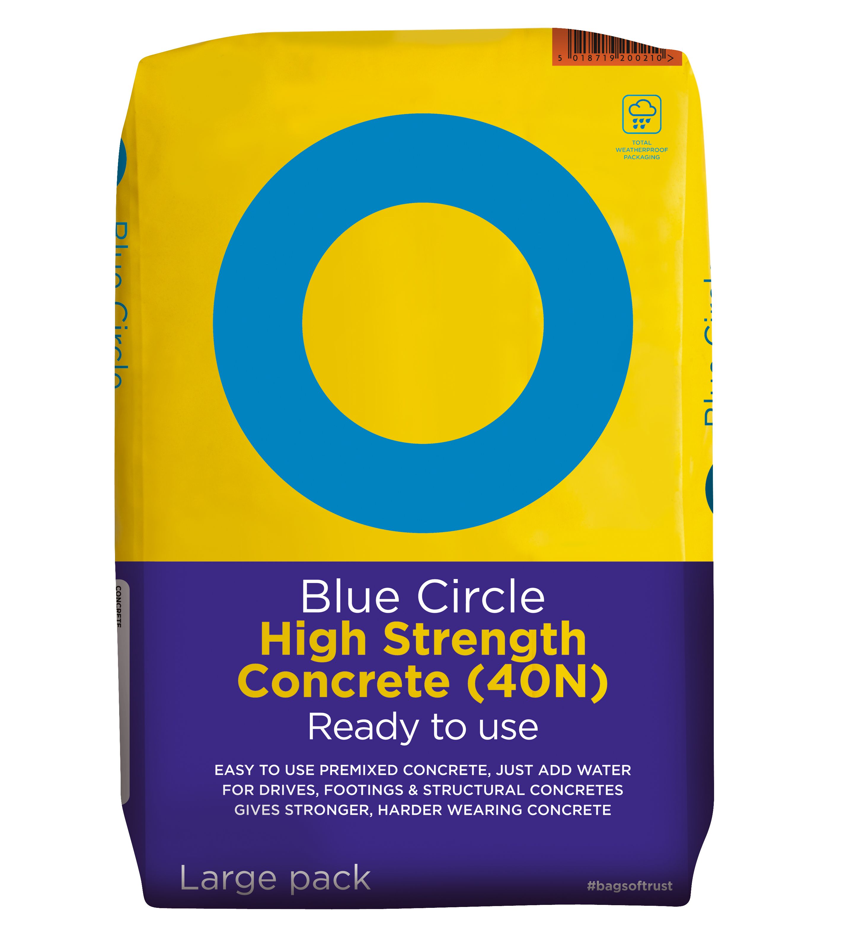 Blue Circle High Strength Concrete, 20kg Bag - Ready Mixed | DIY At B&Q