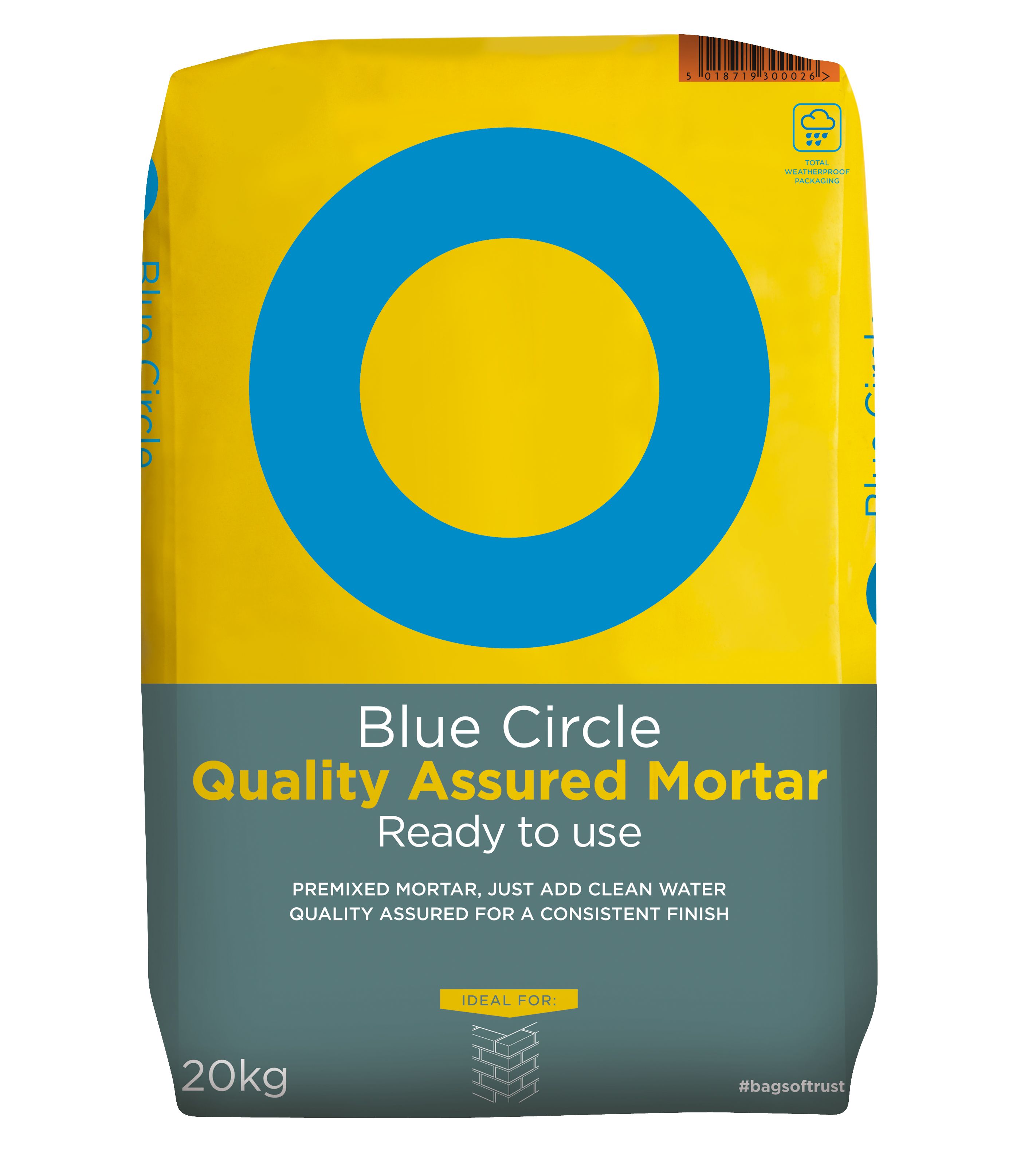 Blue Circle Quality Assured Ready Mixed Mortar, 20kg Bag | DIY At B&Q