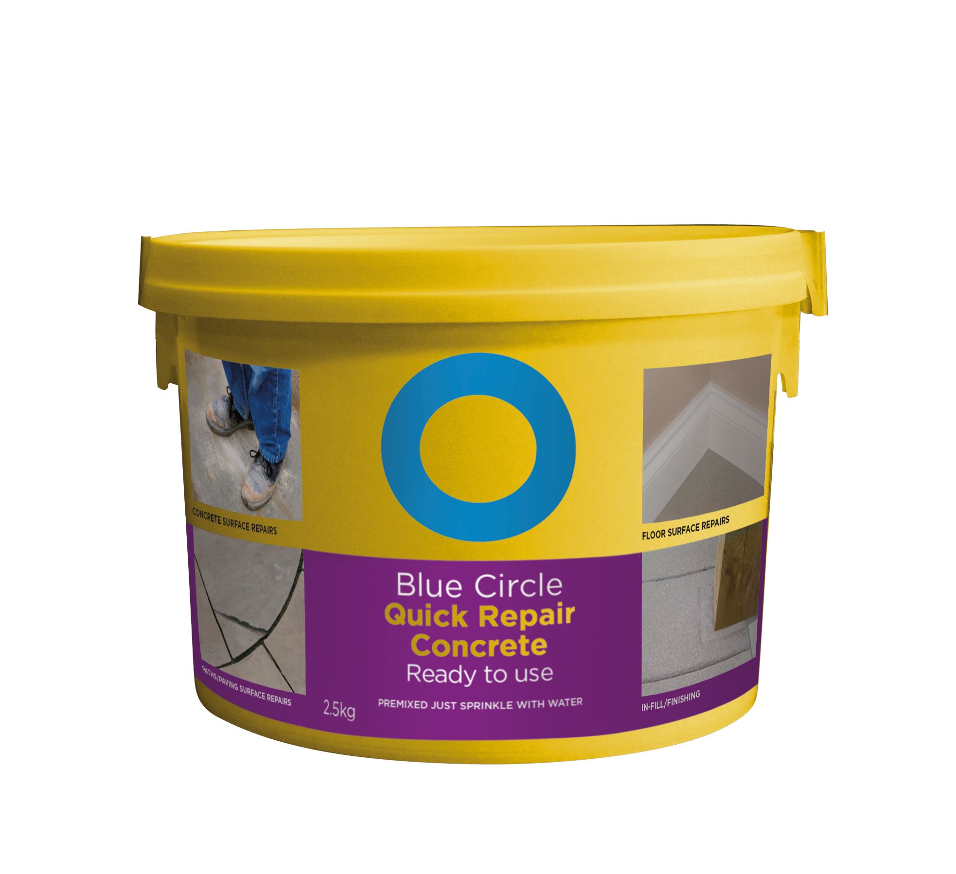 Blue Circle Quick repair Ready mixed Concrete, 2.5kg Tub | DIY at B&Q
