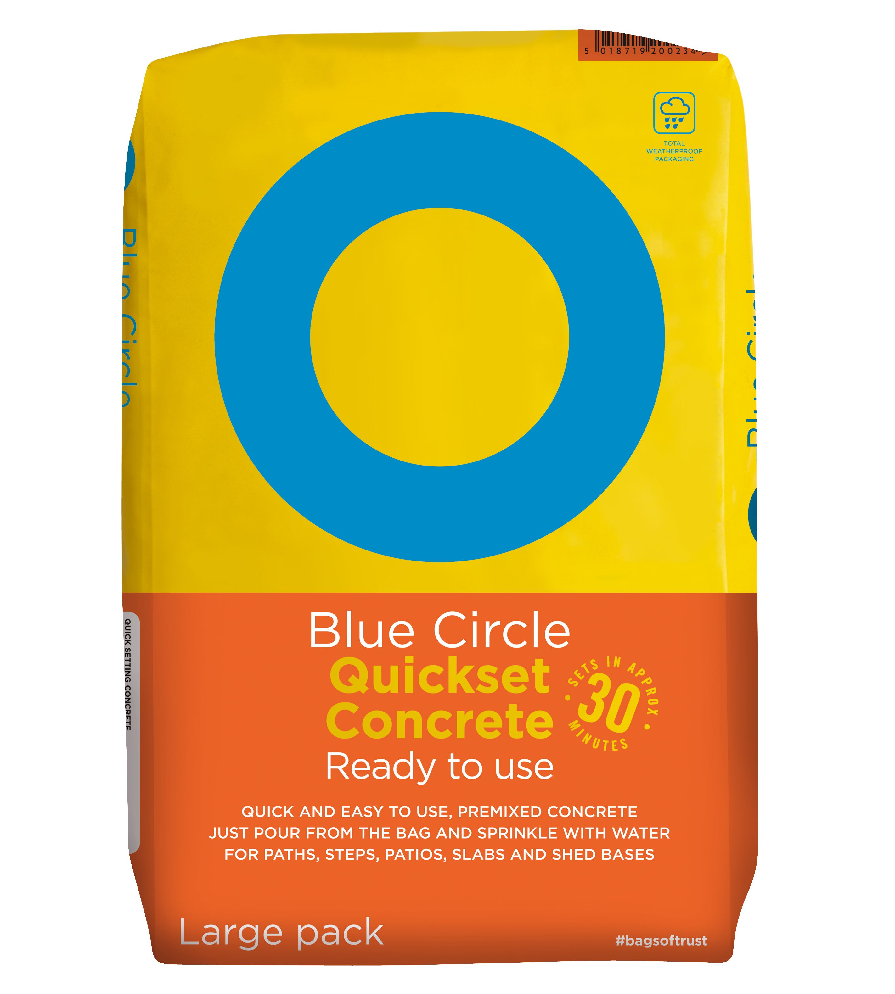 Blue Circle Quick Set Ready Mixed Concrete 20kg Bag Diy At B Q