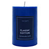 Blue Classic cotton Pillar candle 315g, Medium