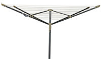 Blue & clotted cream Plastic & steel 4 Arm Rotary airer, 50m