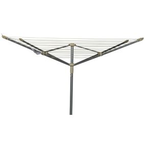 Blue & clotted cream Plastic & steel 4 Arm Rotary airer, 50m