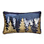 Blue Festive Fir tree Indoor Cushion (L)50cm x (W)30cm