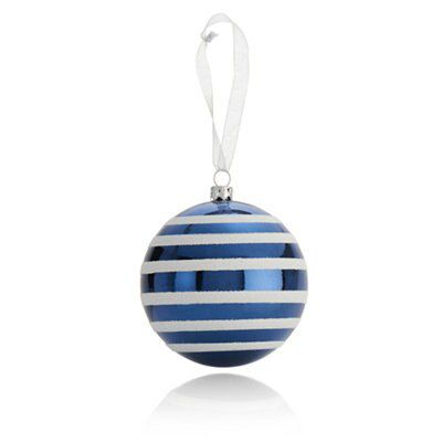 Blue Glitter effect Plastic Decoration