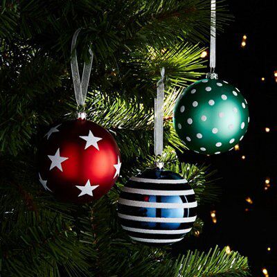 Blue Glitter effect Plastic Decoration
