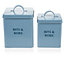 Blue Gloss Tin Storage tins