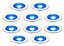 Blue Mains-powered Blue LED Deck lighting kit, Pack of 10