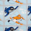 Blue, orange & white Planes Fleece Blanket