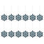 Blue Plastic Snowflakes Hanging decoration set, Set of 12