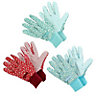 Blue, red & white Gardening gloves, Pack of 6