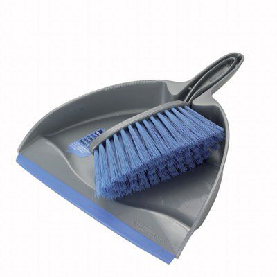 Blue & silver Dustpan & brush set
