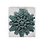 Blue surf Glitter effect Plastic Snowflake Bauble, Set of 12