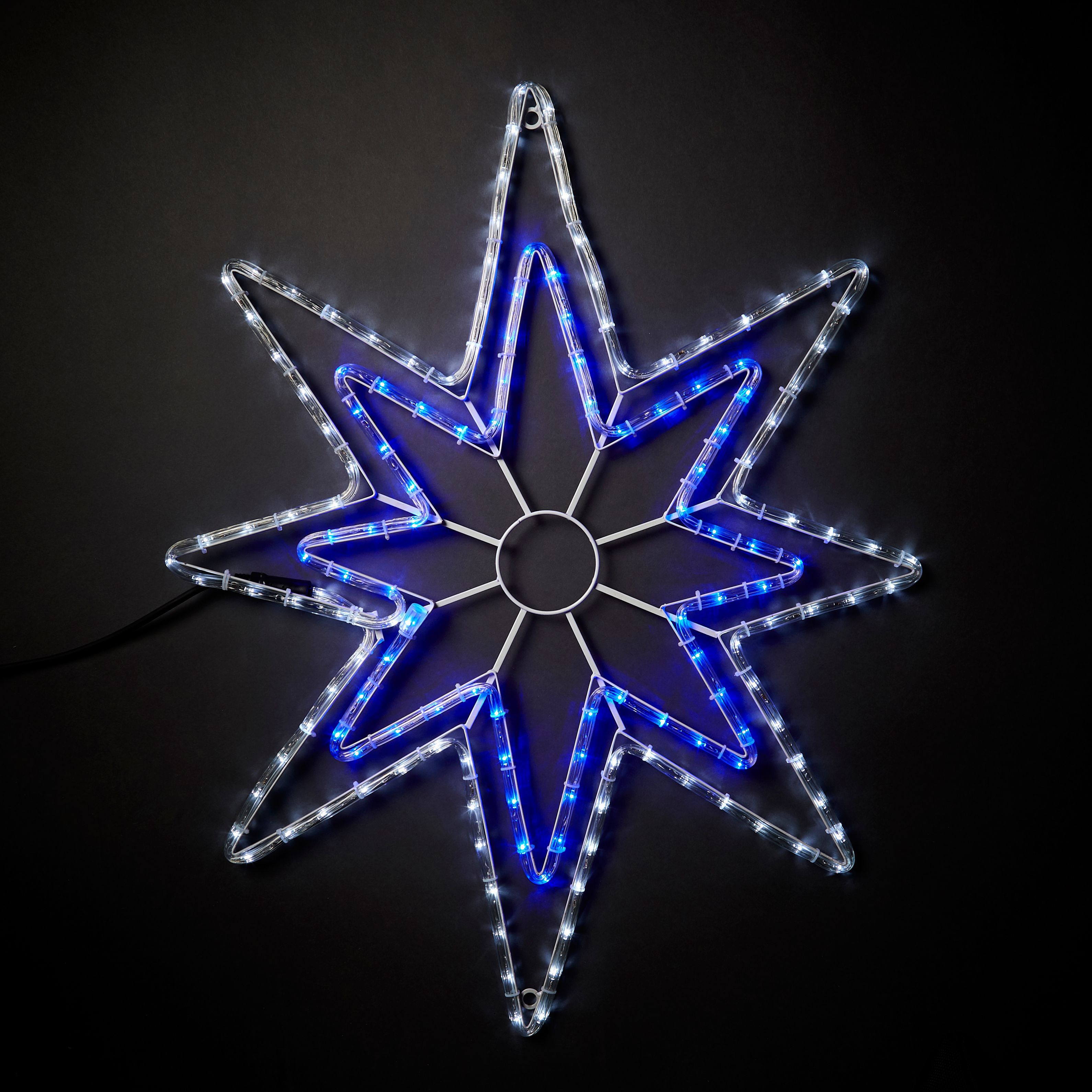 Blue & white Silhouette