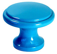 Blue Zinc alloy Round Furniture Knob (Dia)34mm
