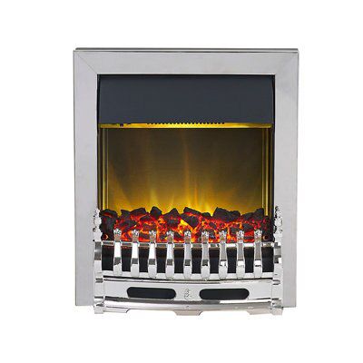 Blyss Abbie 2kW Chrome effect Electric Fire (D)58mm