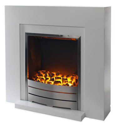 Blyss Beccles White Electric Fire suite | DIY at Bu0026Q