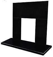 Blyss Black Back panel & hearth (W)1220mm (D)375mm