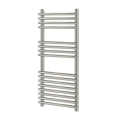 Blyss Bosham Chrome effect Towel warmer (W)450mm x (H)900mm