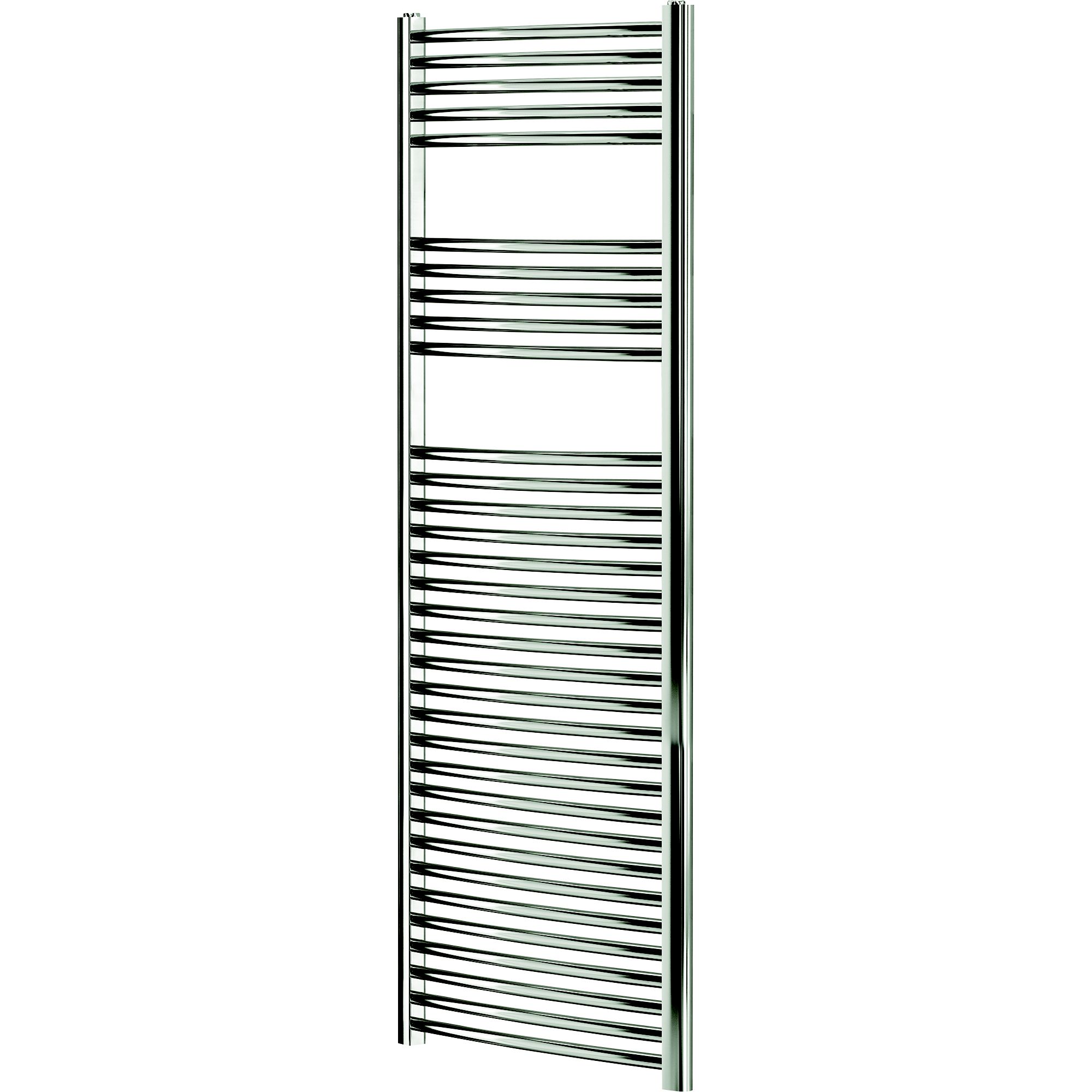 Blyss Chrome effect Curved Towel warmer (W)450mm x (H)1600mm