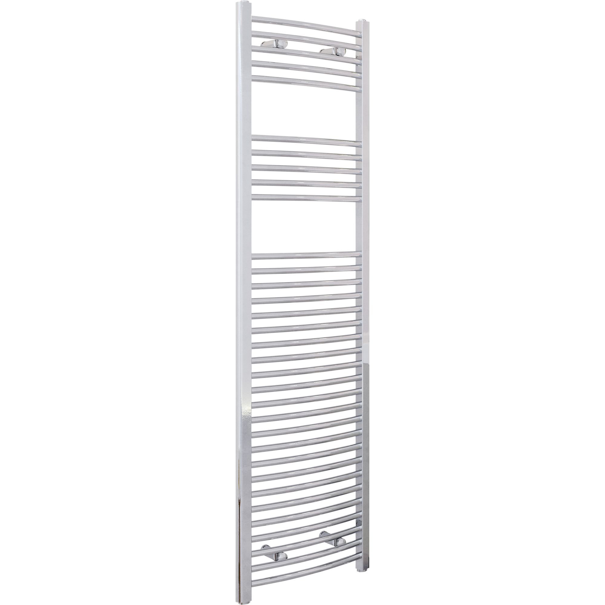 Blyss Chrome effect Curved Towel warmer W 450mm x H 1600mm DIY