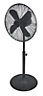 Blyss Dark grey 16" 55W Pedestal Fan