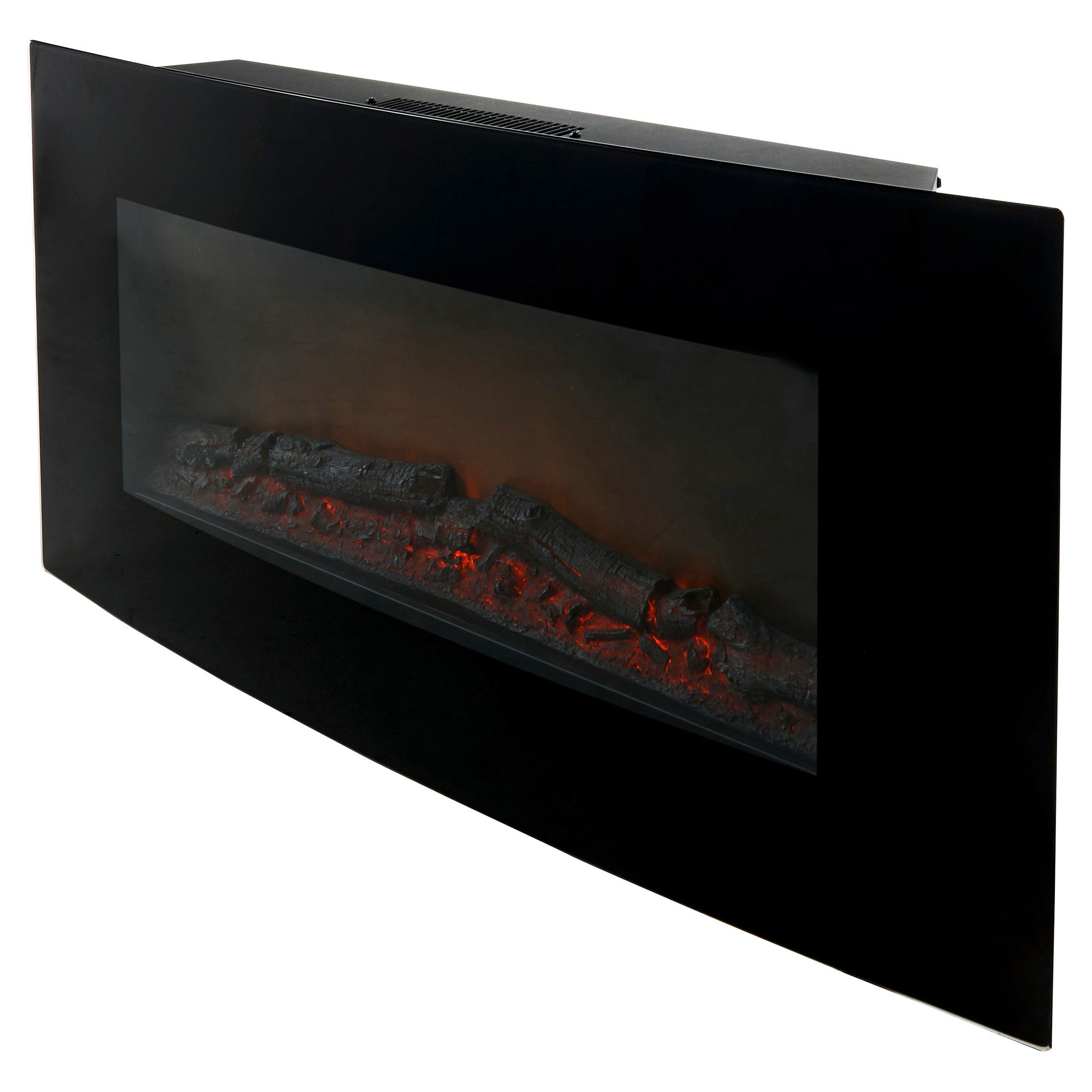 Blyss Dovhy 1.8kW Black Glass effect Electric Fire (H)550mm (W)1000mm (D)150mm