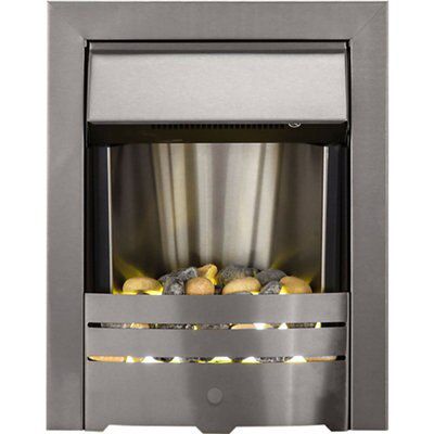 Blyss Emily 2kW Brushed metal effect Electric Fire