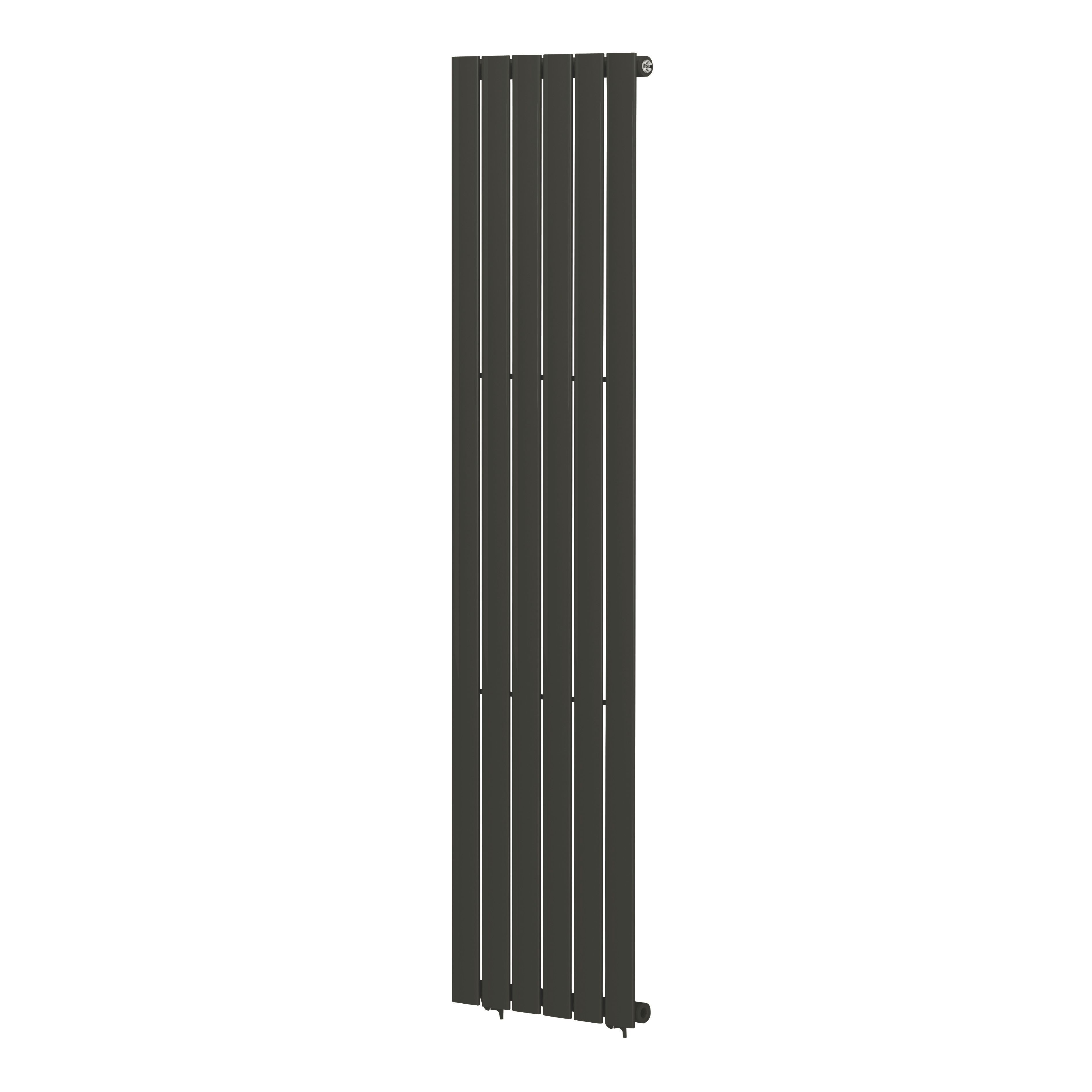 Blyss Faringdon Anthracite Vertical Designer Radiator, (W)452mm x (H)1800mm  | DIY at Bu0026Q