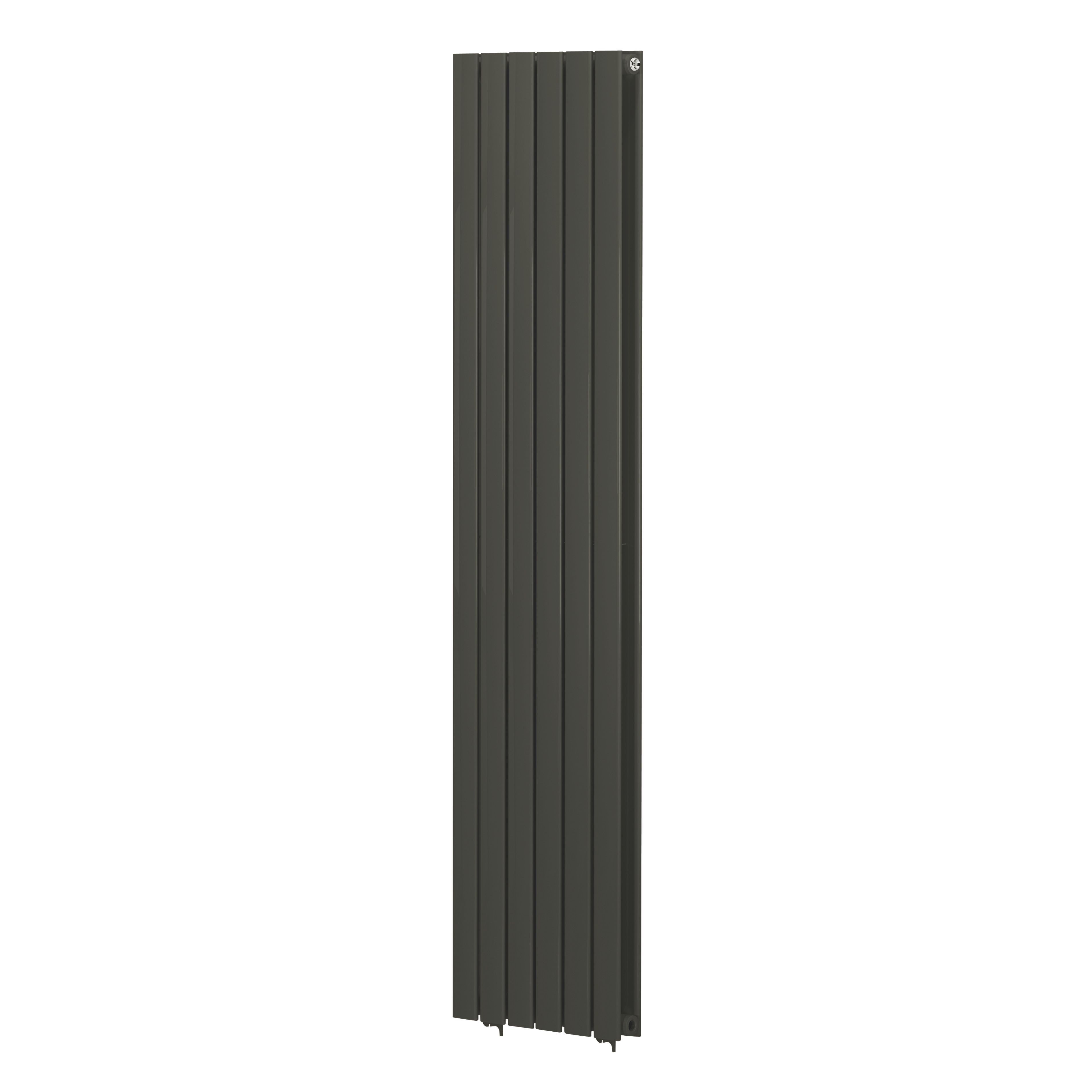 Blyss Faringdon Vertical Designer Radiator, Anthracite (W)456mm (H