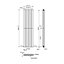 Blyss Faringdon Vertical Designer Radiator, White (W)456mm (H)1800mm