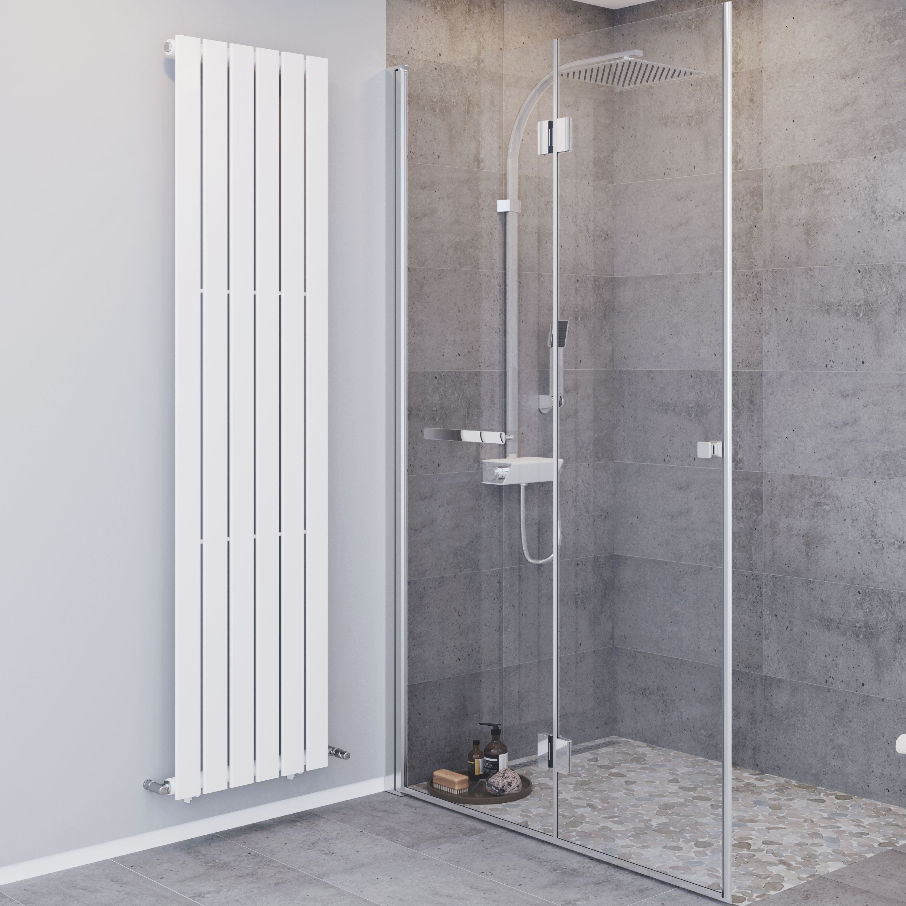 Blyss Faringdon White Vertical Designer Radiator, (W)452mm x (H)1800mm |  DIY at Bu0026Q