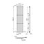Blyss Faringdon White Vertical Designer Radiator, (W)452mm x (H)1800mm