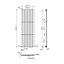 Blyss Faringdon White Vertical Designer Radiator, (W)604mm x (H)1800mm
