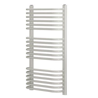 Blyss Lilium 527W Electric White Towel warmer (H)900mm (W)500mm | DIY ...