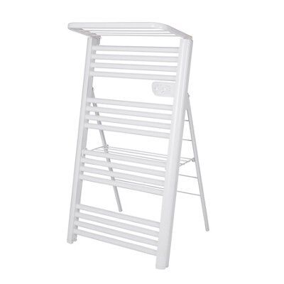 Blyss Norria White Electric Towel warmer (W)550mm x (H)1030mm