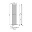 Blyss Thorpe Anthracite Vertical Designer Radiator, (W)400mm x (H)1800mm