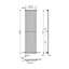 Blyss Thorpe Anthracite Vertical Designer Radiator, (W)480mm x (H)1800mm