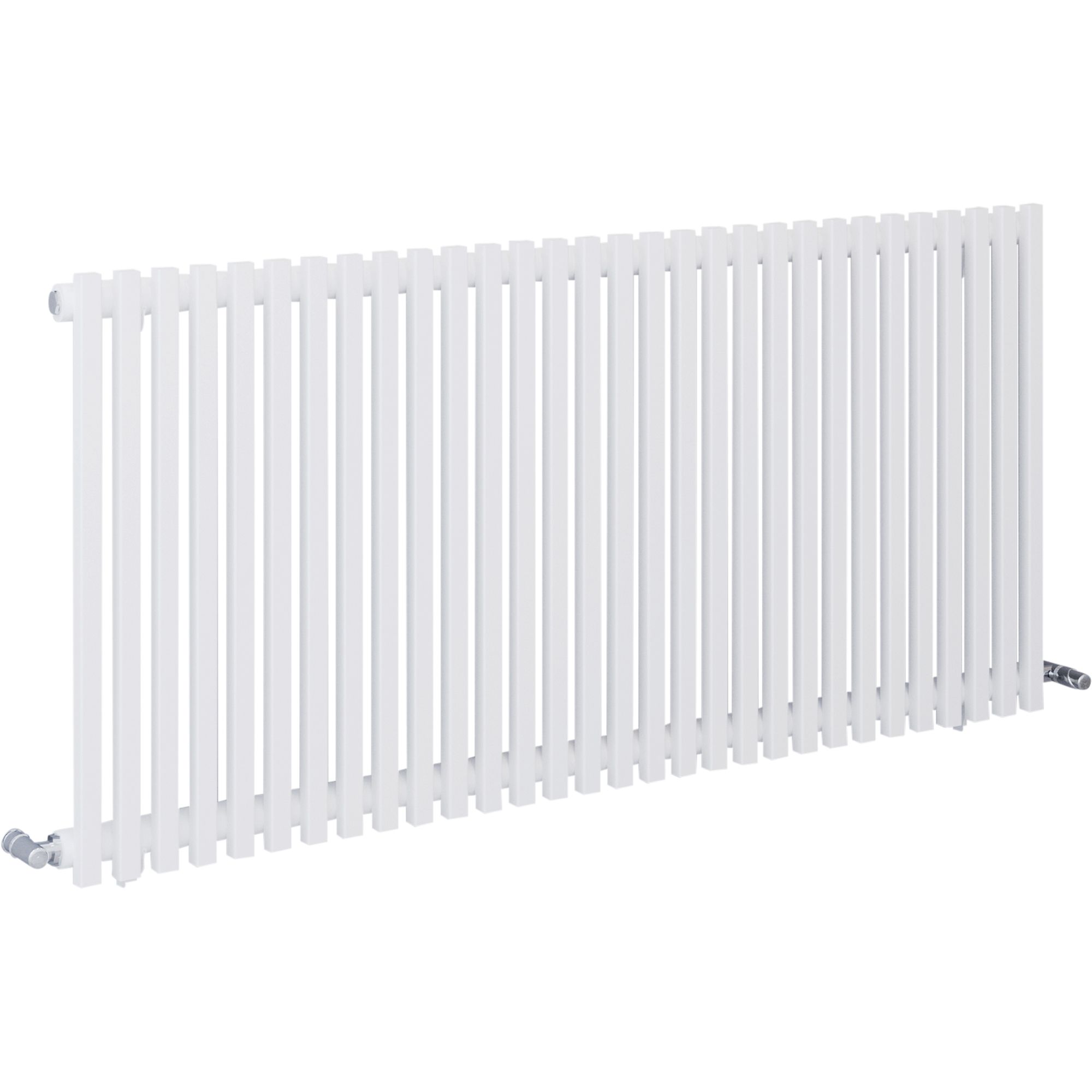 Blyss Thorpe White Horizontal Designer Radiator, (W)1200mm x (H)600mm