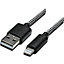 Blyss USB A- Lightning Charging cable, 1.5m, Black & silver