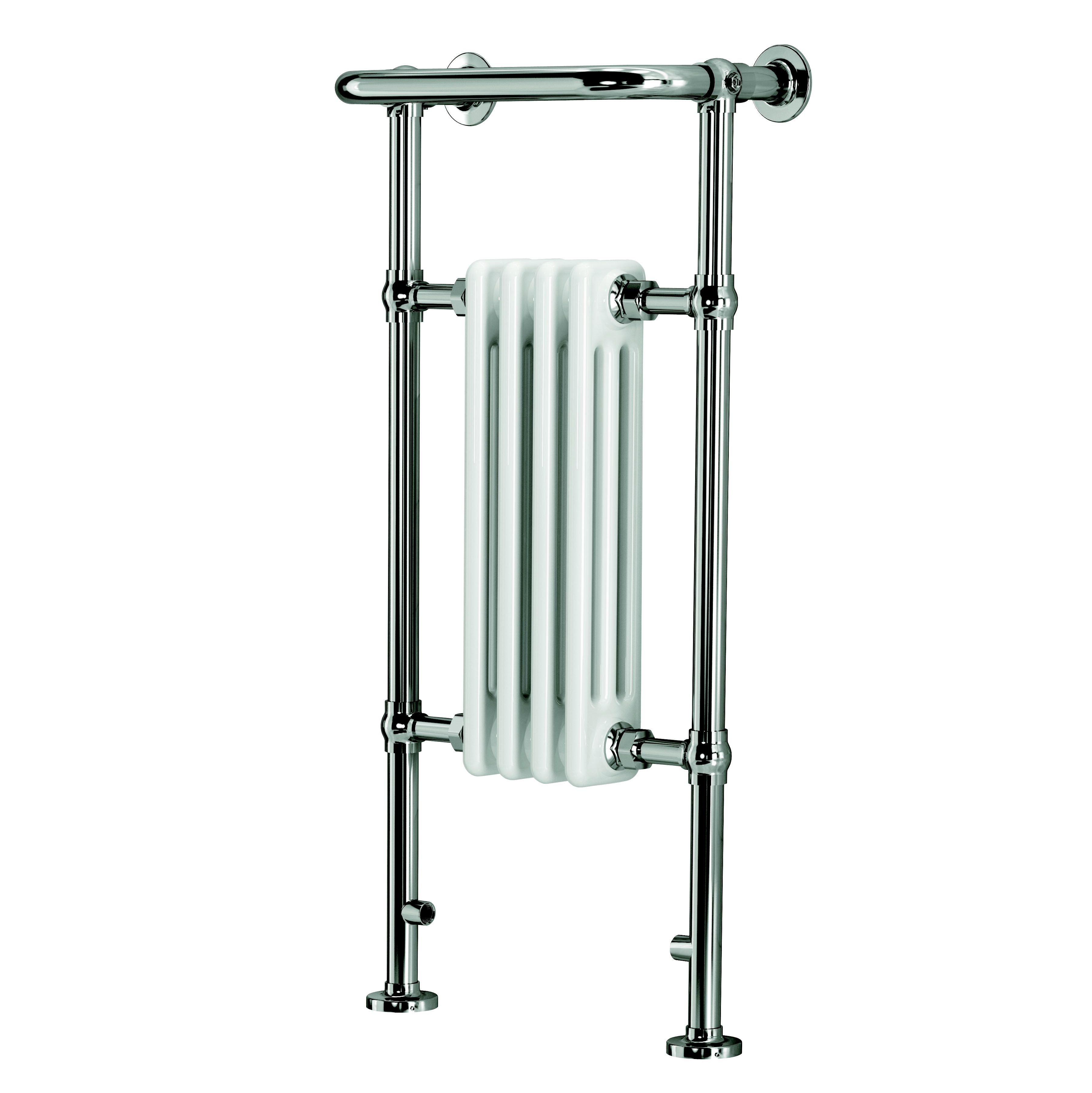 Blyss Victoria 266W Electric Chrome Towel warmer (H)952mm (W)479mm