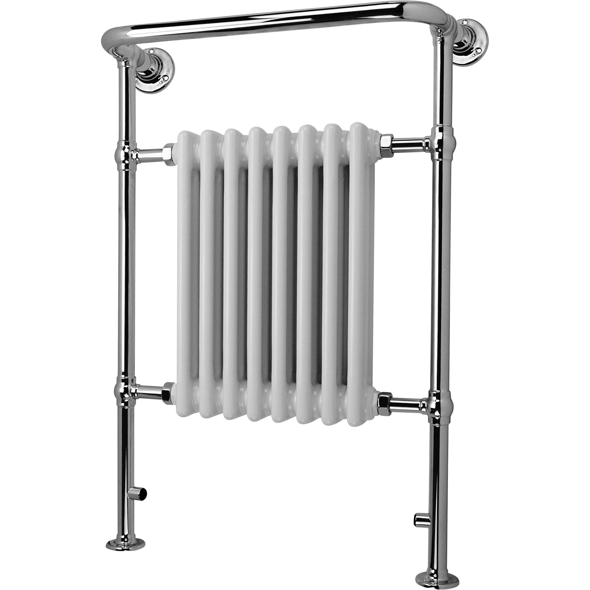 Blyss Victoria White Chrome effect Towel warmer W 659mm x H 952mm DIY at B Q