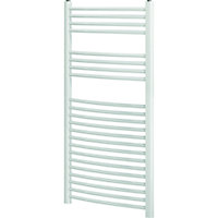 Blyss White Curved Towel warmer (W)600mm x (H)1100mm